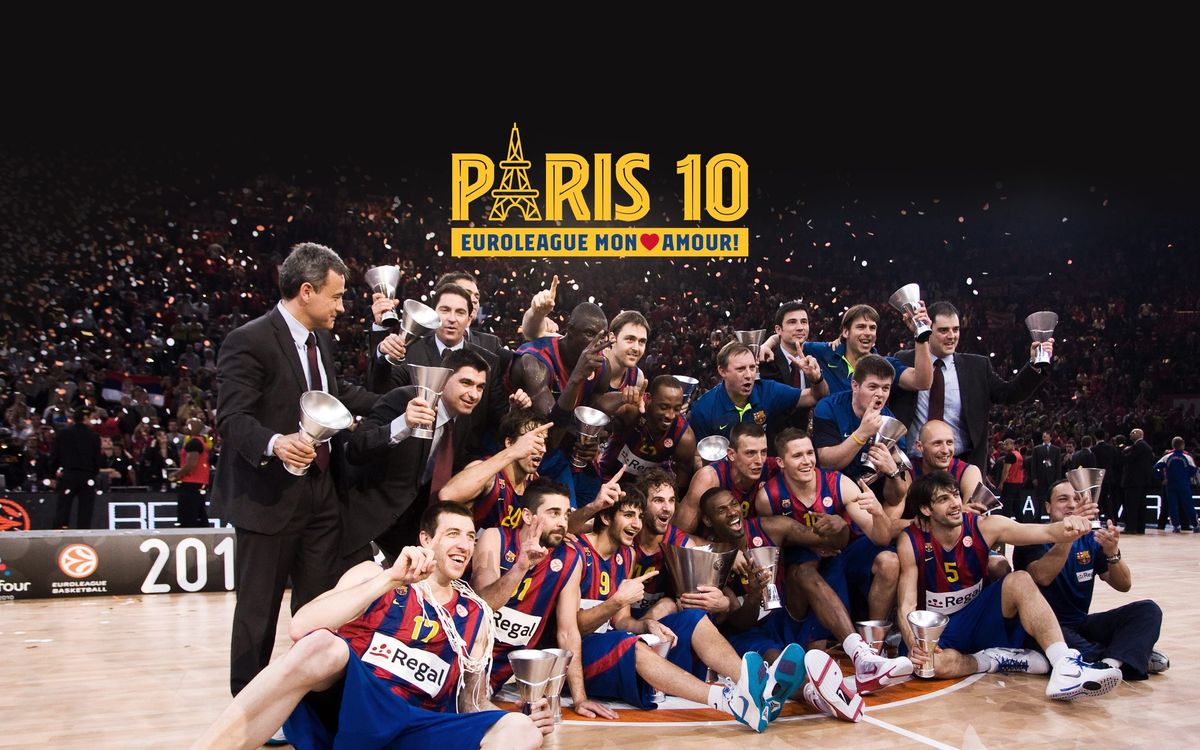 Homenaje a los ganadores de la Euroliga de París 2010