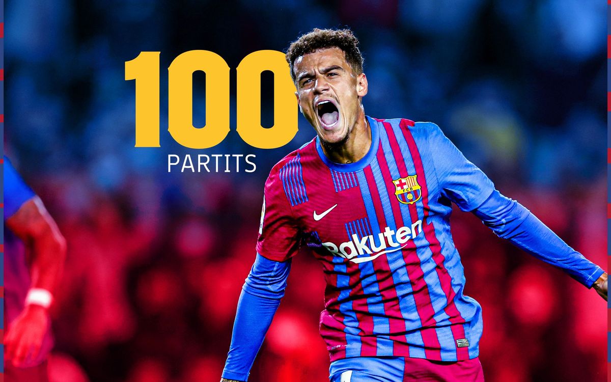 Coutinho, 100 partits amb el FC Barcelona