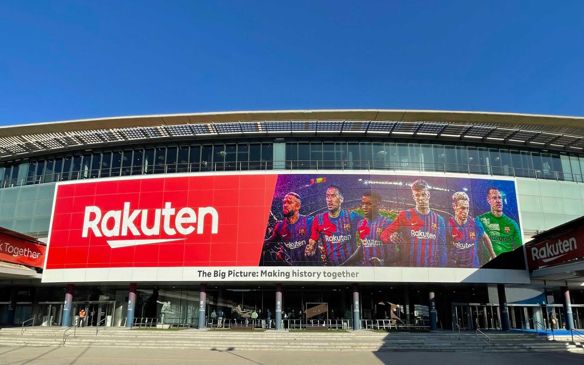 Le Barça et Rakuten dévoilent la nouvelle façade du Camp Nou
