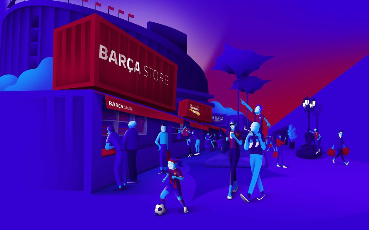 Pasear por la rambla del Barça, la calle más blaugrana del mundo