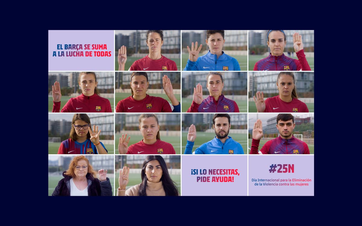 El Barça se suma al Día Internacional para la Eliminación de la Violencia hacia las Mujeres con un vídeo de sensibilización