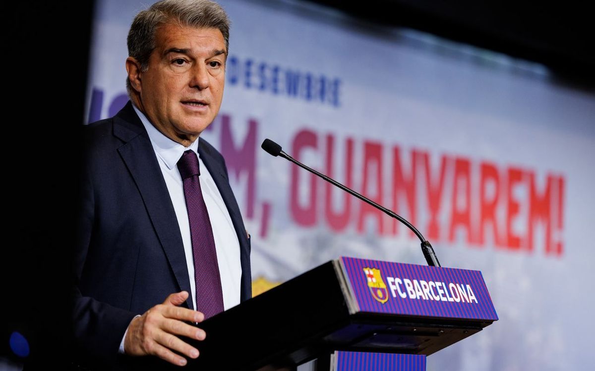 Joan Laporta: 'We're working hard to strengthen the team'