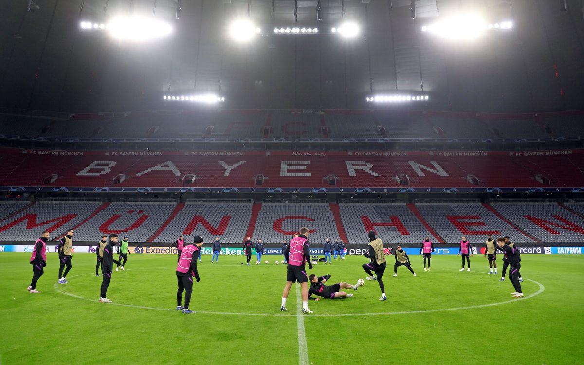 Training in the Allianz Arena
