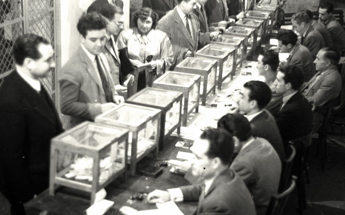 Les urnes, en el referèndum de 1950 | FOTO: ANTONI CAMP
