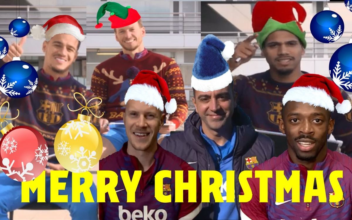 Les joueurs du Barça vous souhaitent un joyeux Noël !
