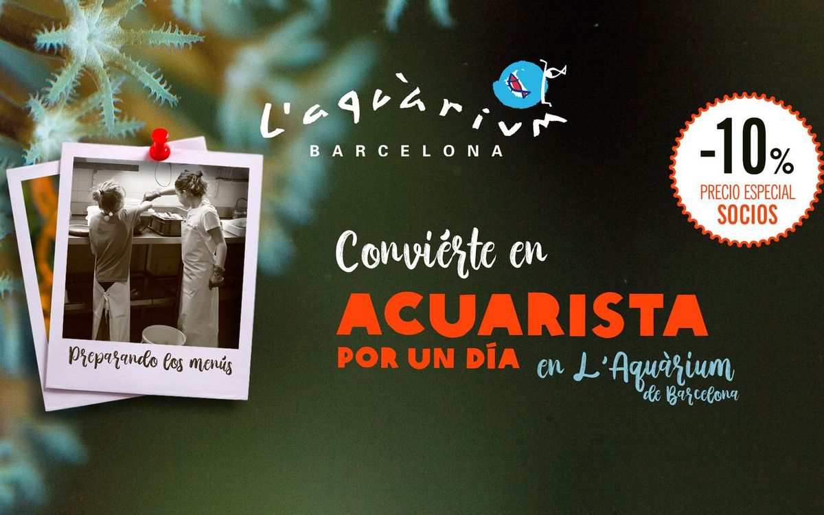 10% de descuento para convertirse en acuarista del Aquarium de Barcelona