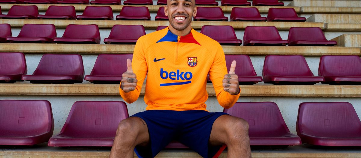 Les premières heures d'Aubameyang au Barça