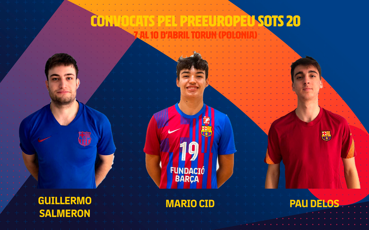 Tres jugadors del Barça convocats per la selecció espanyola sots 20