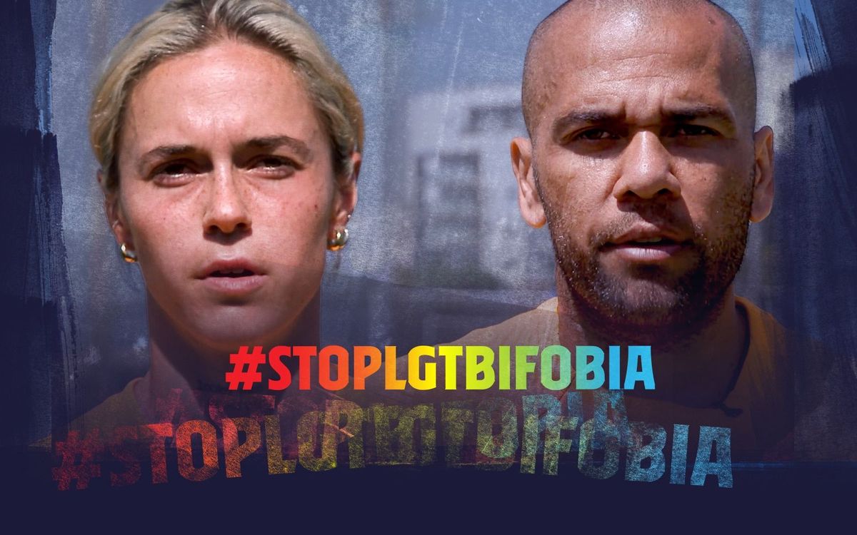 El Barça celebra el Dia contra la LGTBI-fobia con un vídeo protagonizado por María León y Dani Alves