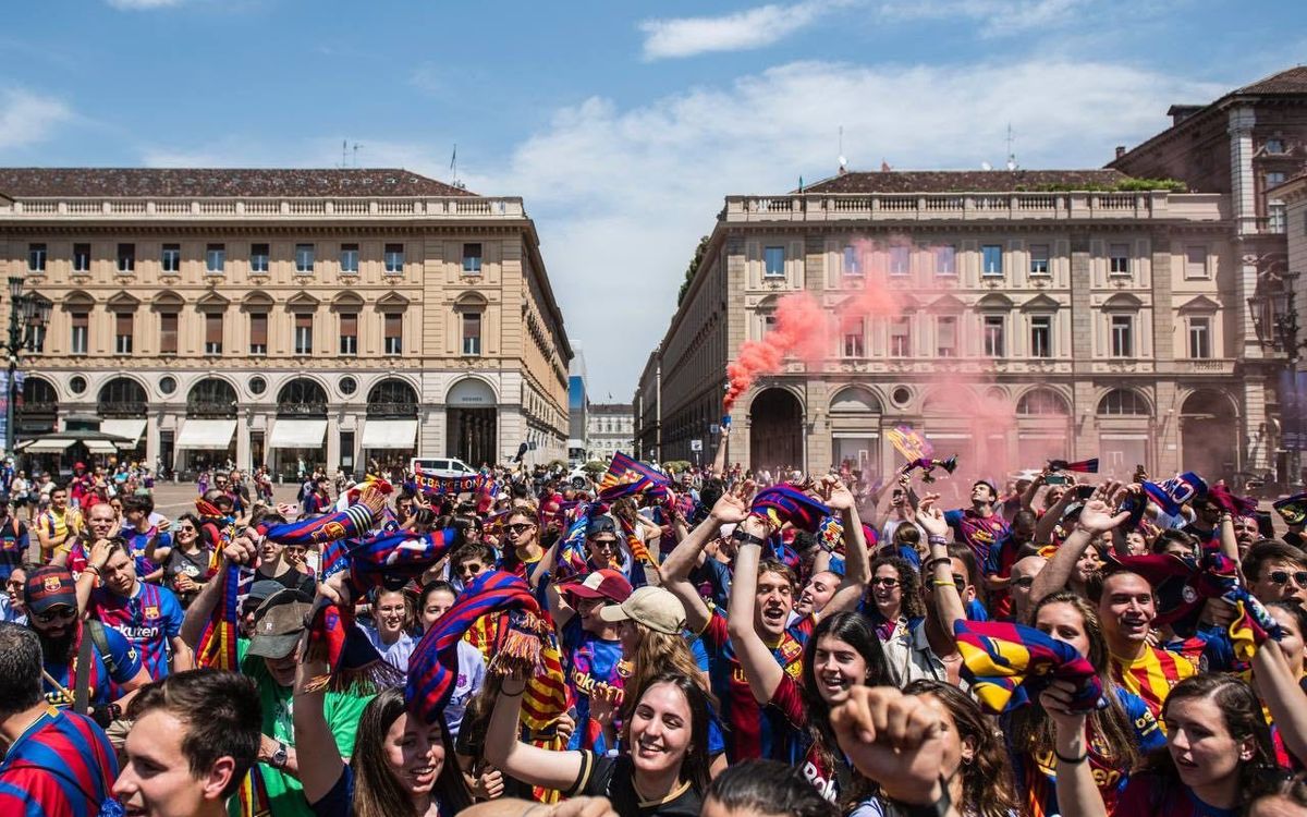 Blaugrana colours flood Turin