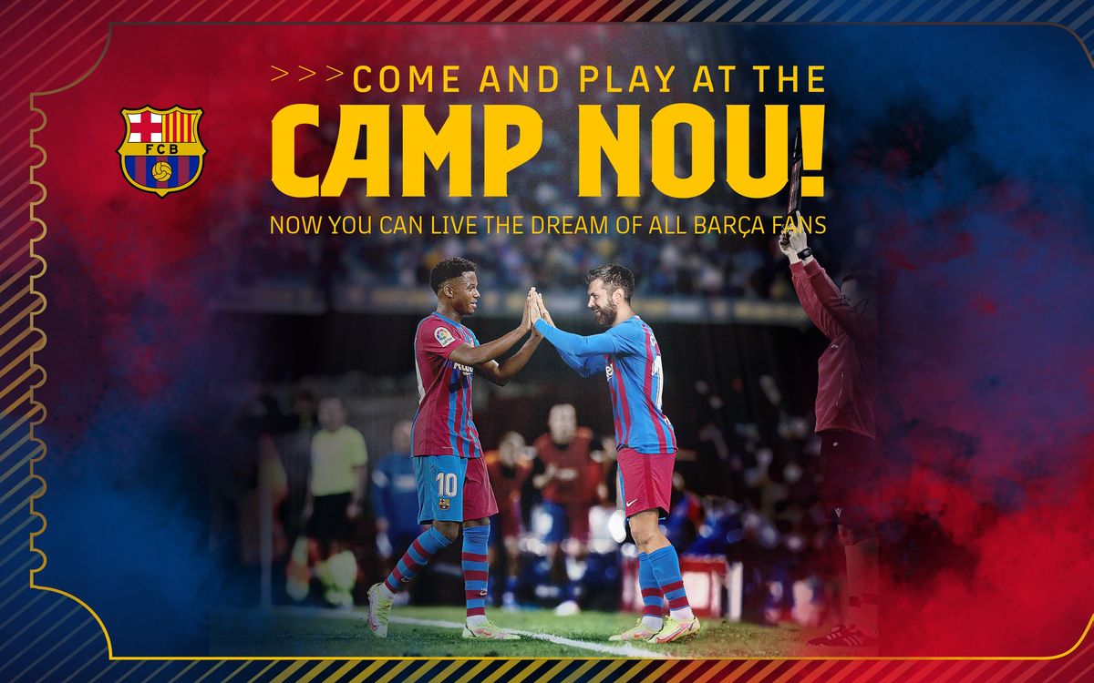 Camp Nou available for Barça fans to play a match