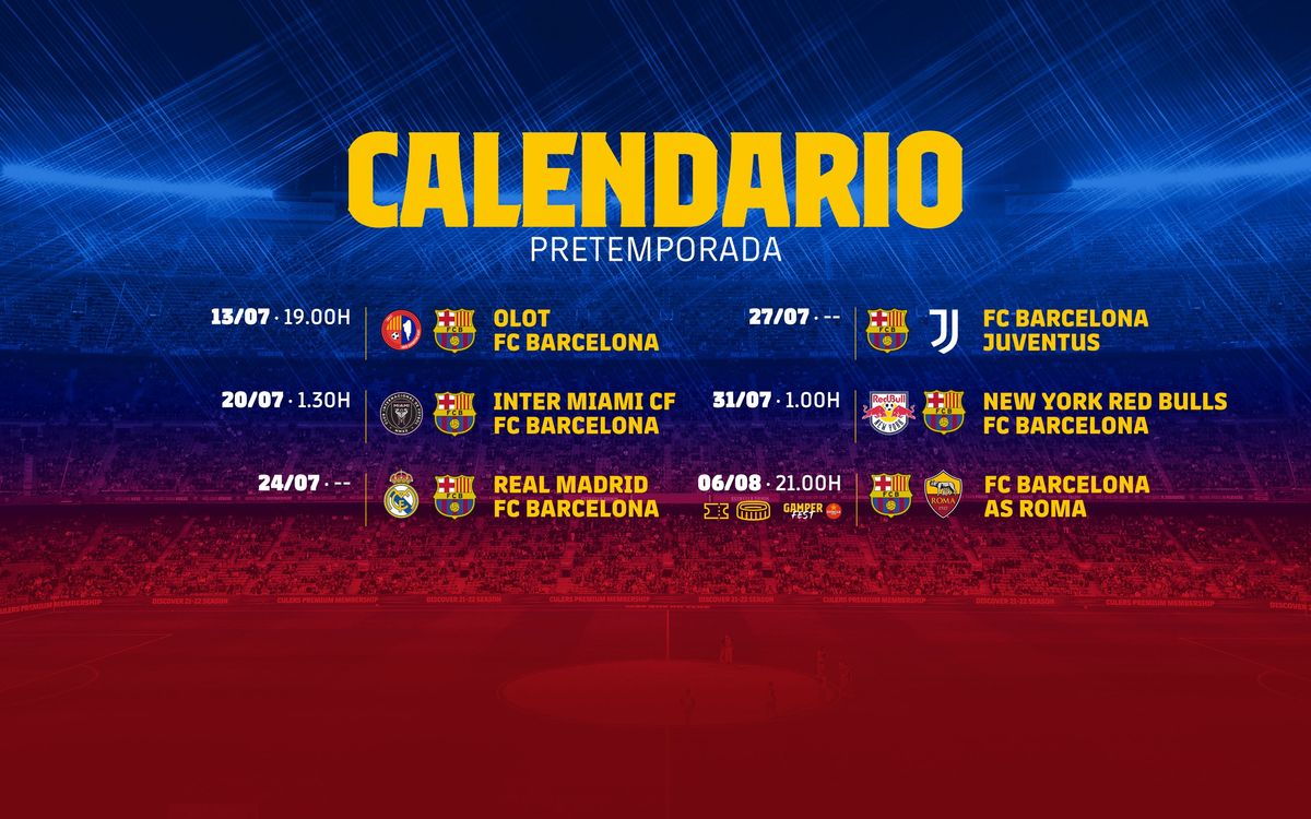 Definida la pretemporada azulgrana