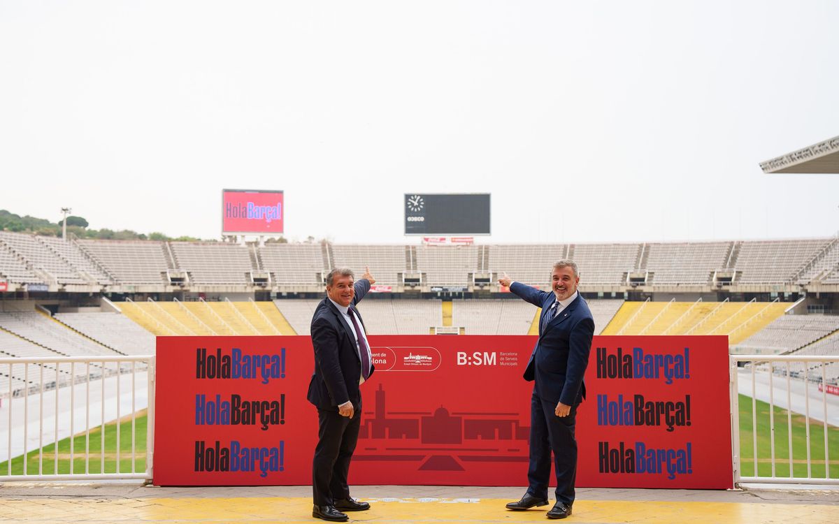 El FC Barcelona y el Ayuntamiento de Barcelona oficializan el traslado a Montjuïc en la temporada 2023/24