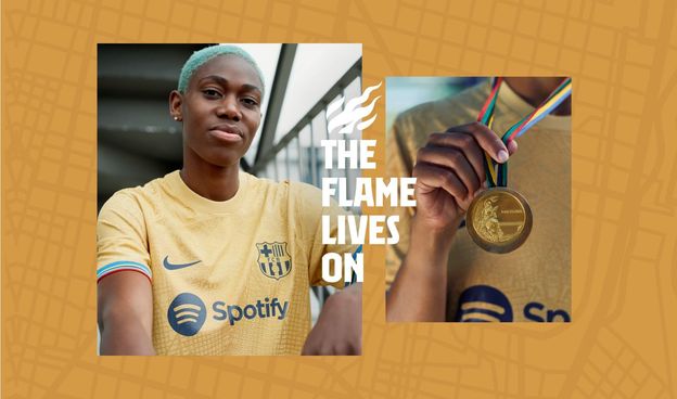 Olympic Gold features in the design of the 2022/23 Away Kit