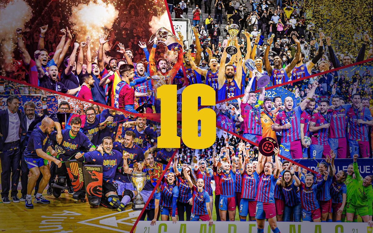 El FC Barcelona tanca la temporada 2021/22 amb 16 títols