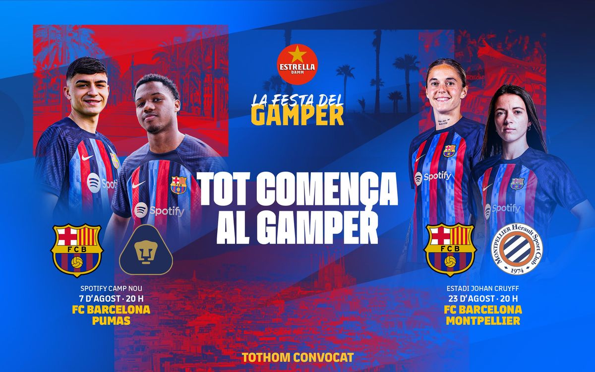 Pumas i Montpellier seran els rivals del Barça masculí i femení en el Trofeu Joan Gamper