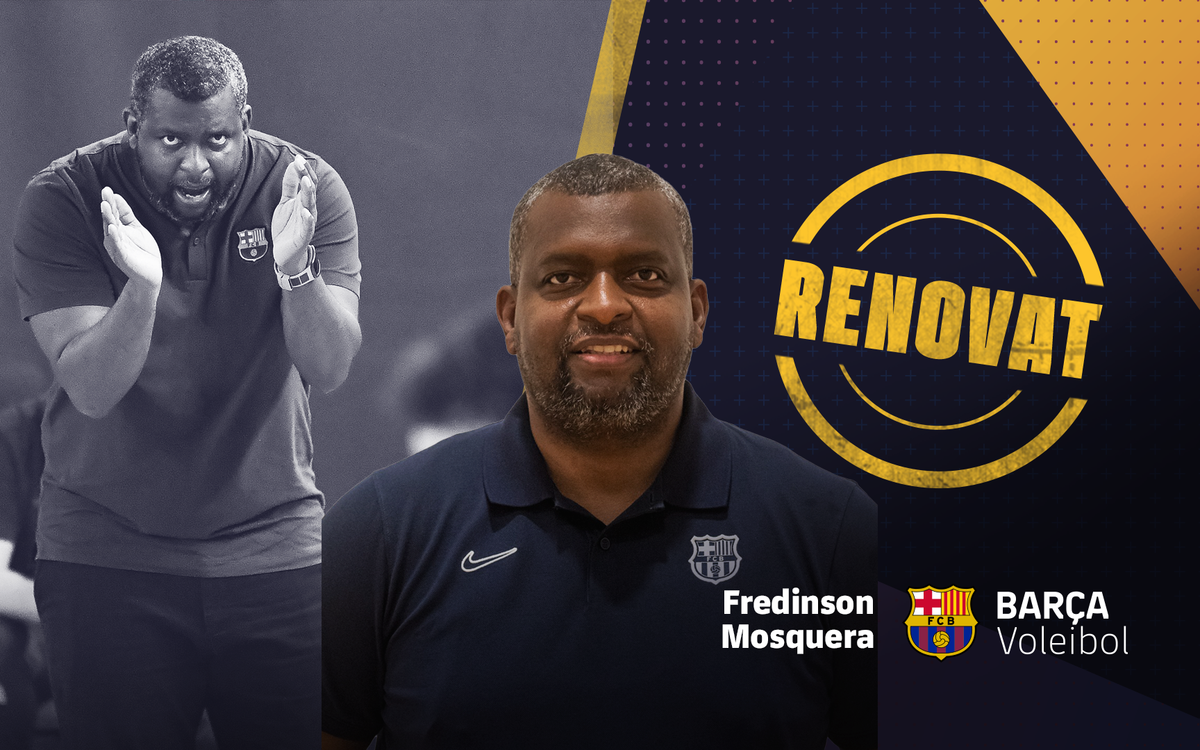 Fredinson Mosquera seguirá al frente del Barça Voleibol