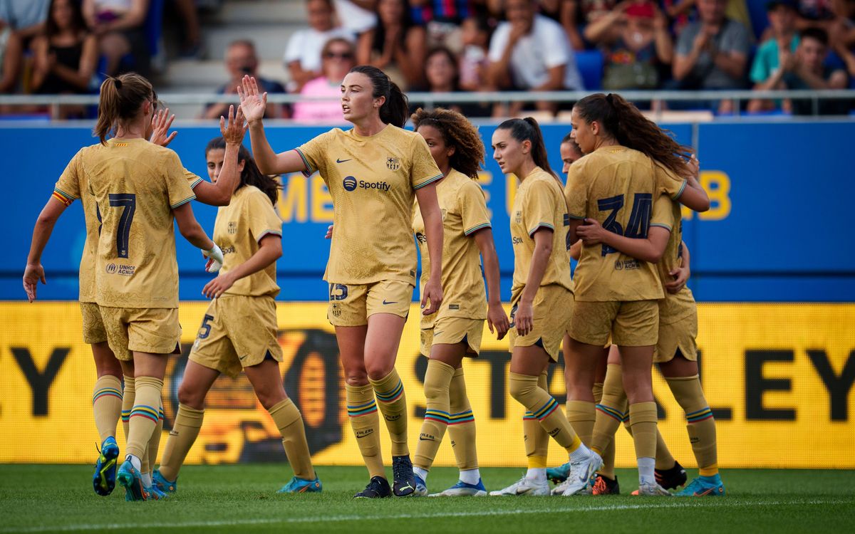 Barça Femenino-AEM: Victoria clara en el primer test (10-0)
