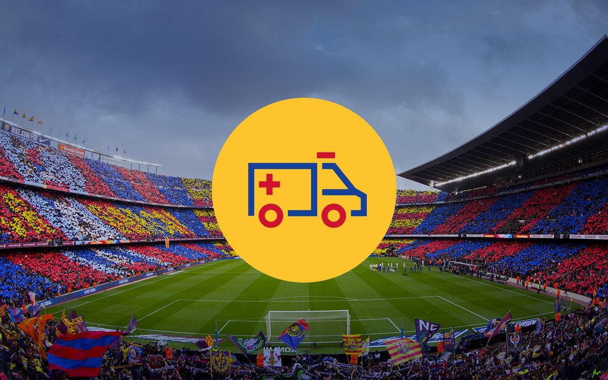 El Spotify Camp Nou cuenta con más de 100 profesionales sanitarios que velan por la salud en un día de partido