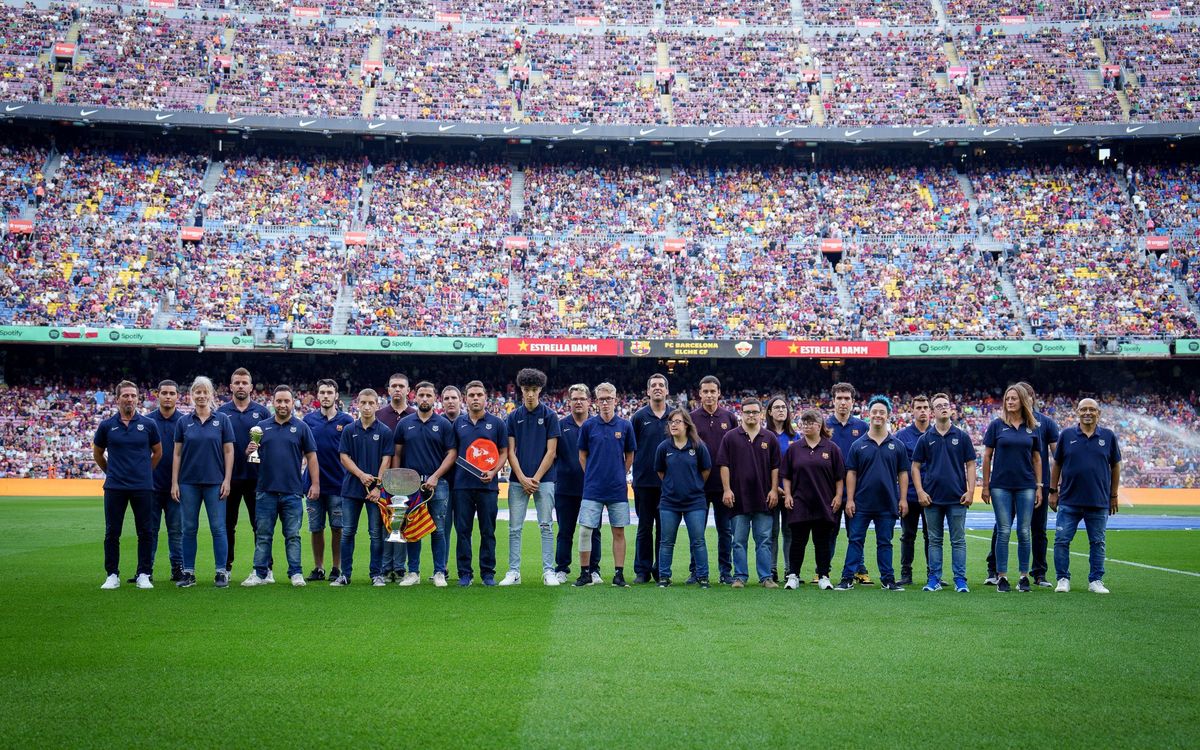 Spotify Camp Nou applauds Barça Genuine Foundation's three titles