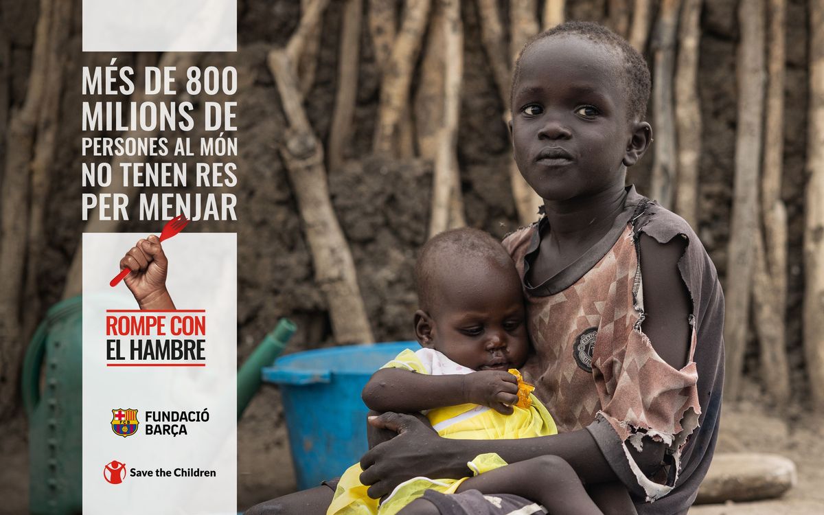 La Fundació FC Barcelona dona suport a Save The Children en la seva campanya contra la fam amb motiu del Dia Mundial de la Infància