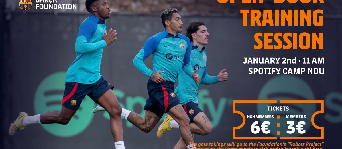 Spotify Camp Nou to host traditional opendoors training session on January 2, organised by FC