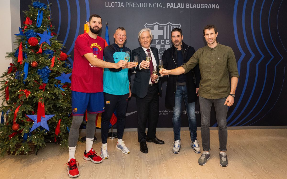 El brindis de Navidad del Barça de baloncesto