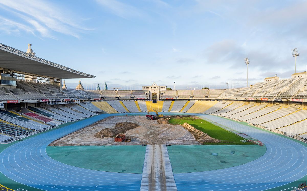 Empiezan los trabajos para adecuar el Estadio Olímpico a las necesidades del FC Barcelona