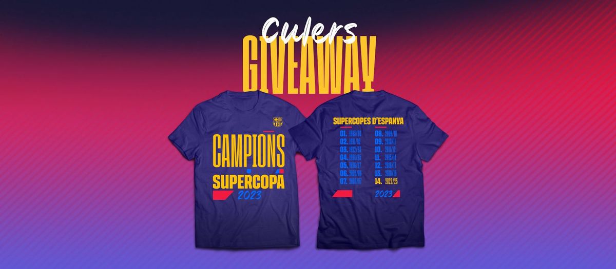 GANA LA CAMISETA DE LA VICTORIA. ¡LA SUPERCOPA ES NUESTRA!