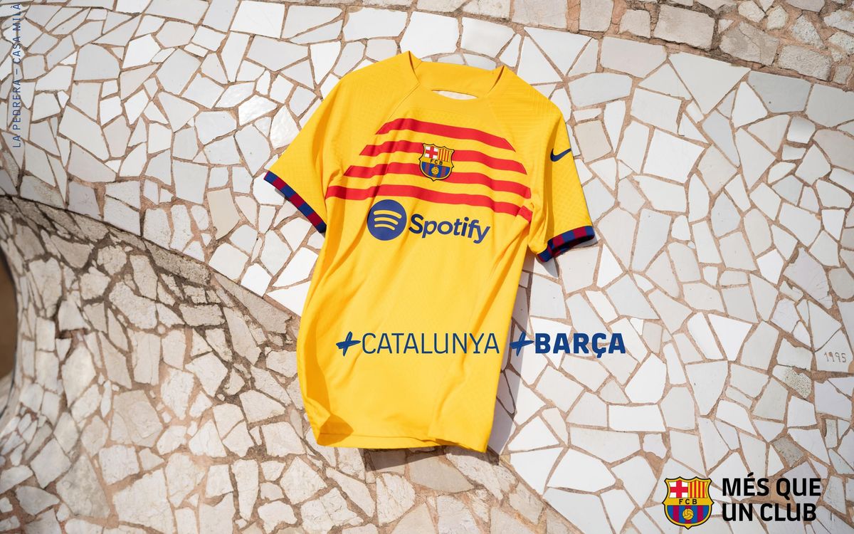 Barça pays tribute to its roots with the 'senyera' front and centre on the new kit