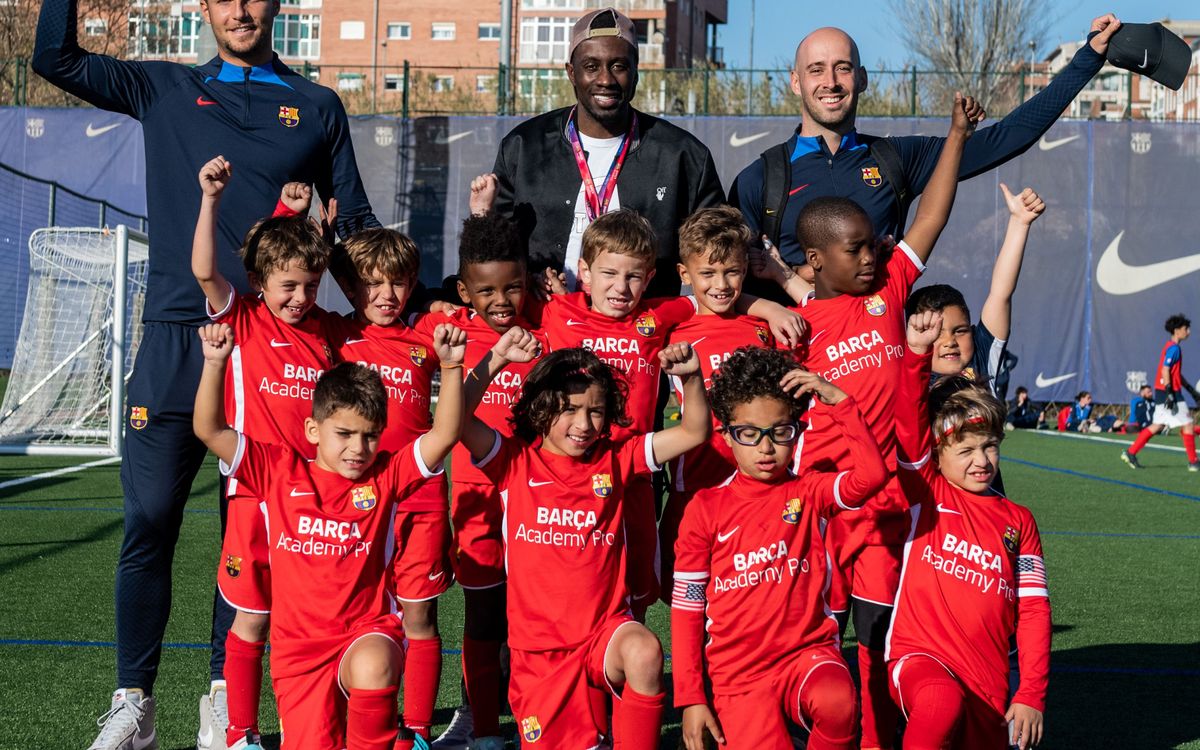 French World Cup winner, Blaise Matuidi, at the Barça Academy World Cup