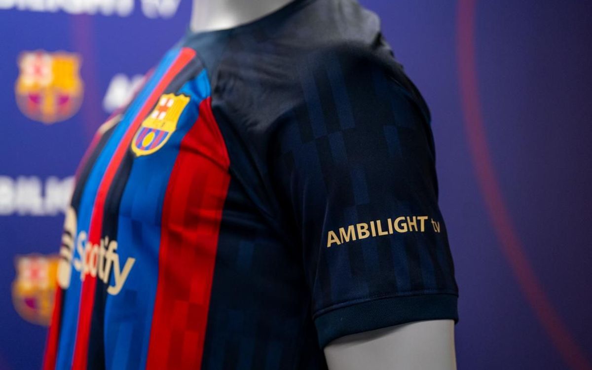 FC Barcelona sign partnership with TP Vision to put Ambilight TV's name on  the sleeve of the men's football team's shirt
