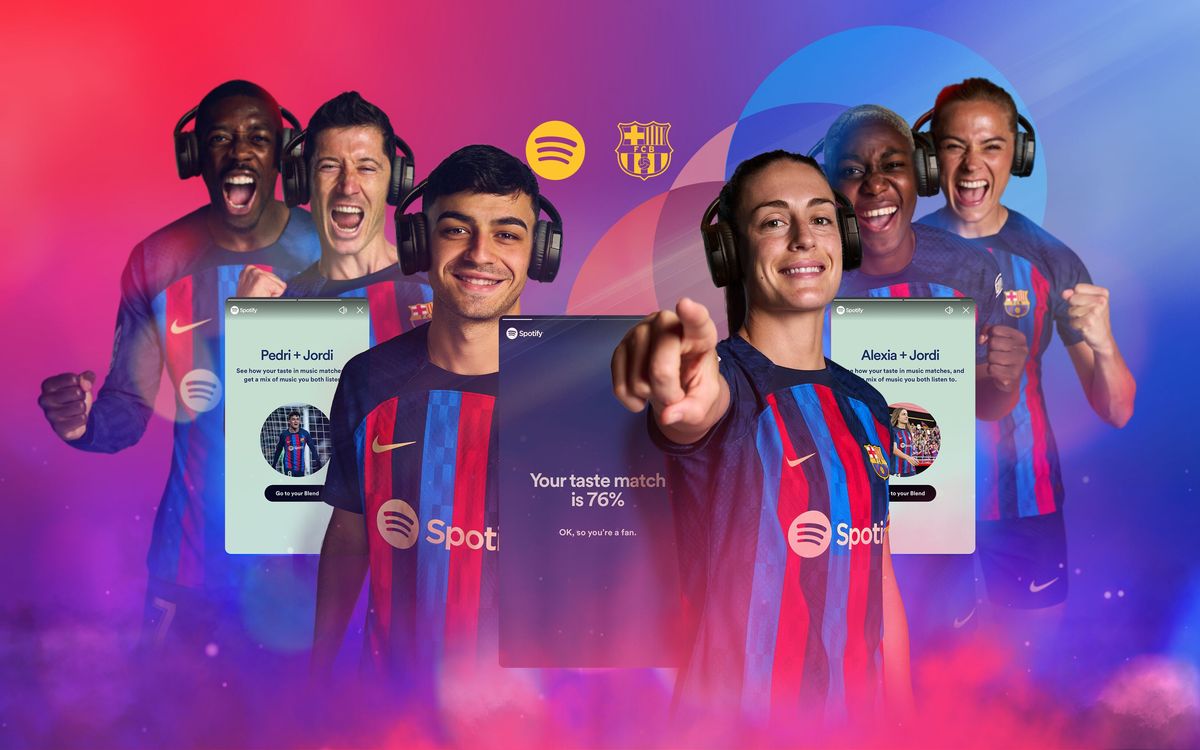 Combine your favourite tunes with the picks of top FC Barcelona players with Spotify’s​ ​Blend​ playlists