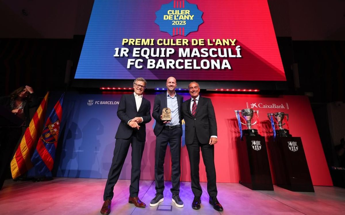 The Barça men's first team win the Culer of the Year award at a 100% blaugrana gala