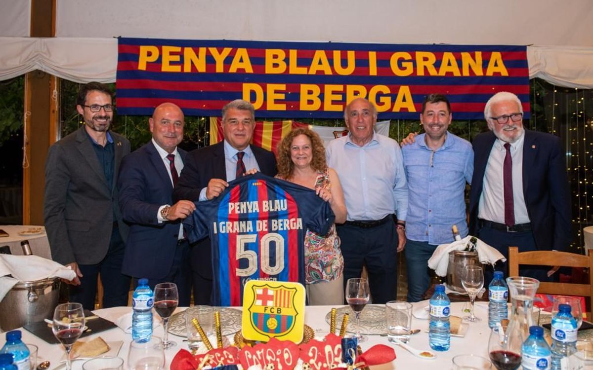 La Penya Blau i Grana de Berga celebra el seu 50è aniversari amb la presència de Joan Laporta
