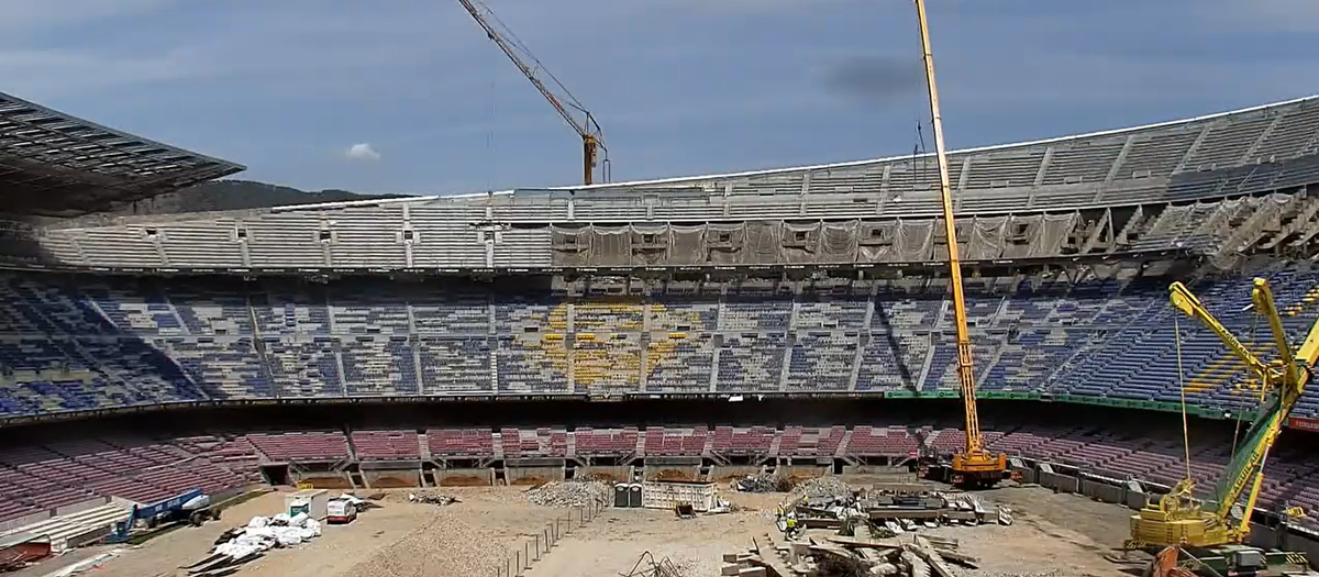 Live broadcast of the construction work at Spotify Camp Nou