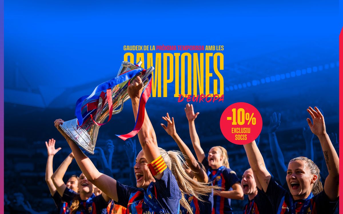 Descompte del 10% per a socis i sòcies en els 'packs' temporada 2023/24 del Barça Femení