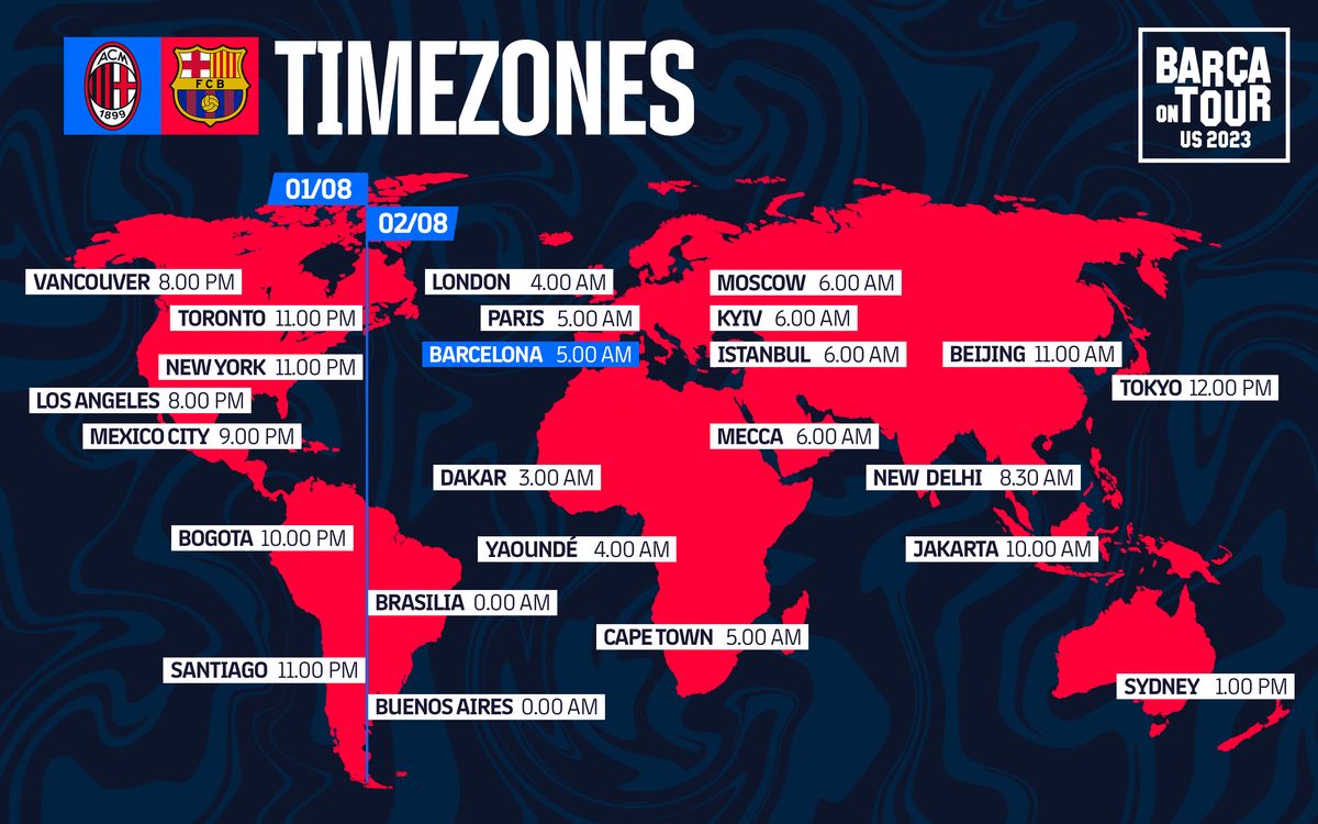 Vågn op Giotto Dibondon Dekorative When and where to watch FC Barcelona v AC Milan on the US Tour