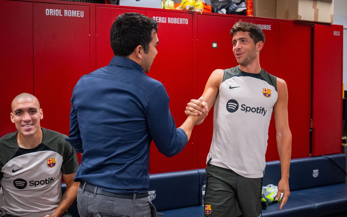 Deco, en el entrenamiento del primer equipo