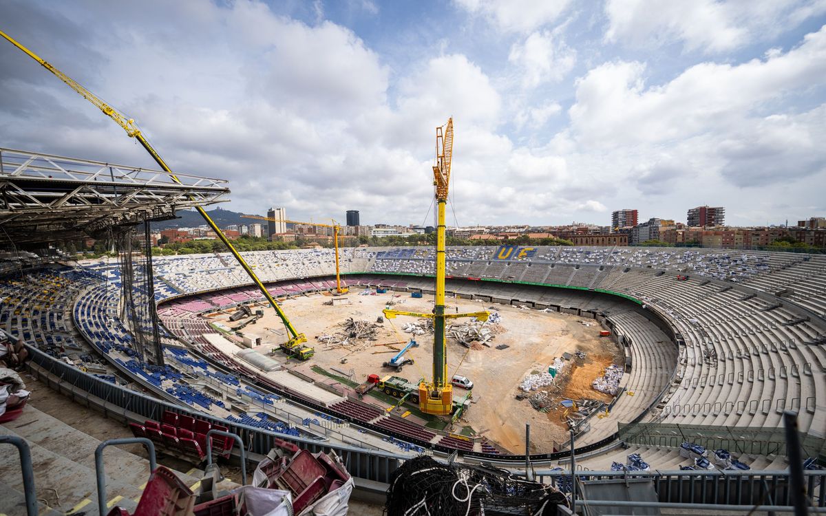 Work continues on Spotify Camp Nou