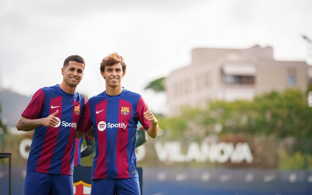 João Félix y João Cancelo, presentados como jugadores del FC Barcelona