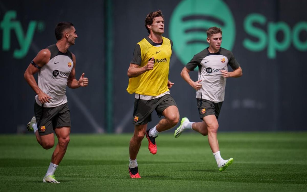 Recovery session following win in Pamplona