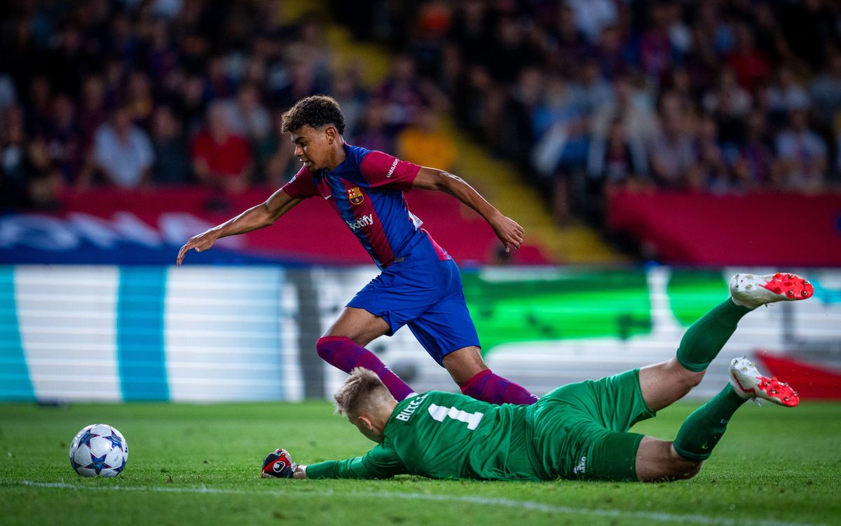 Lamine Yamal becomes FC Barcelona's youngest ever debutant in the Champions League