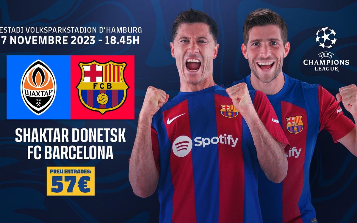 Entrades per al Xakhtar Donetsk  – FC Barcelona disponibles per a Penyes