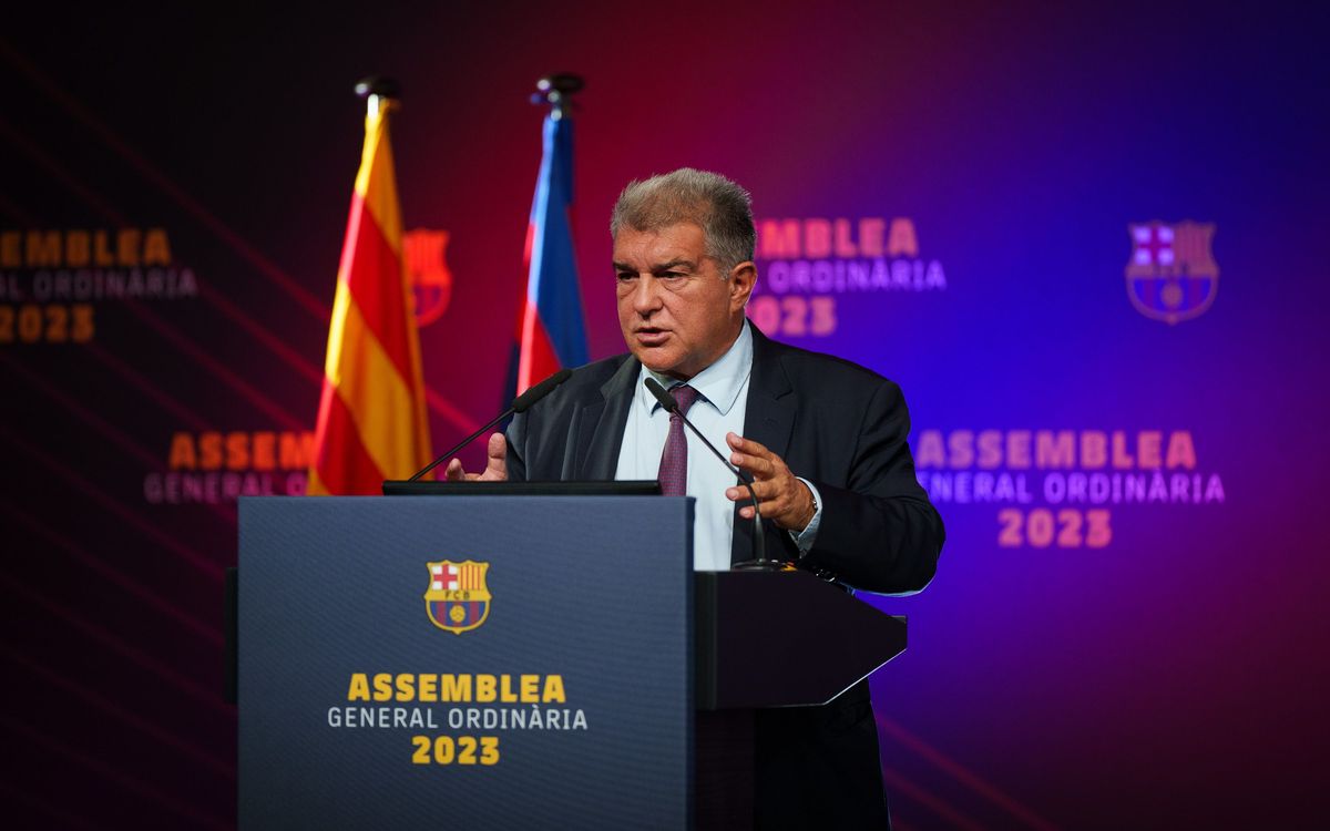 Joan Laporta: 'Sporting, financial and institutional recovery at FC Barcelona is being achieved because we have remained more united than ever in the face of those who wish to hurt us'
