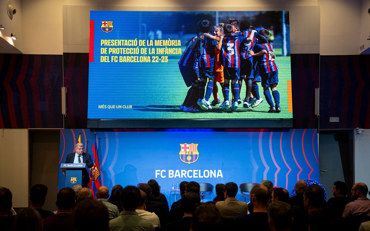 Presentación de la memoria del primer año de despliegue del Sistema de Protección de la Infancia del FC Barcelona y la Fundación