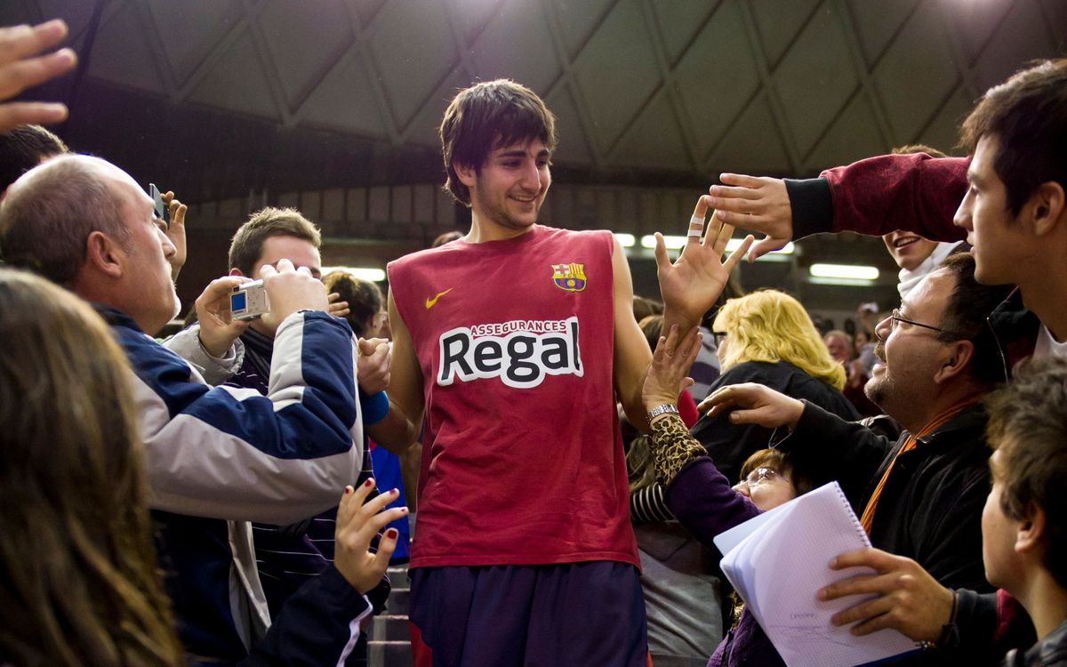 Ricky Rubio s'entraîne avec le Barça Basket