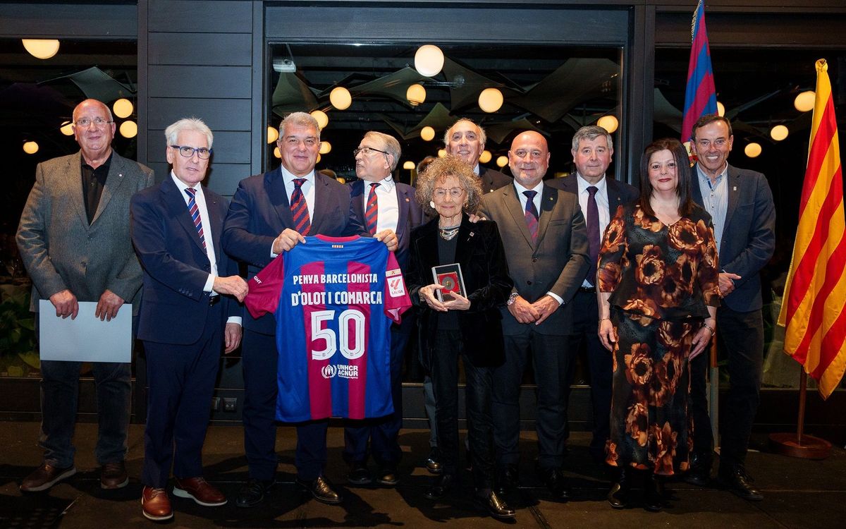 Joan Laporta attends 50th anniversary of PB d’Olot i Comarca