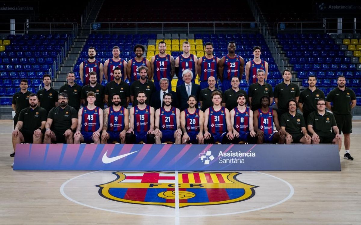 El Barça de bàsquet realitza la fotografia oficial de la temporada 2023/2024
