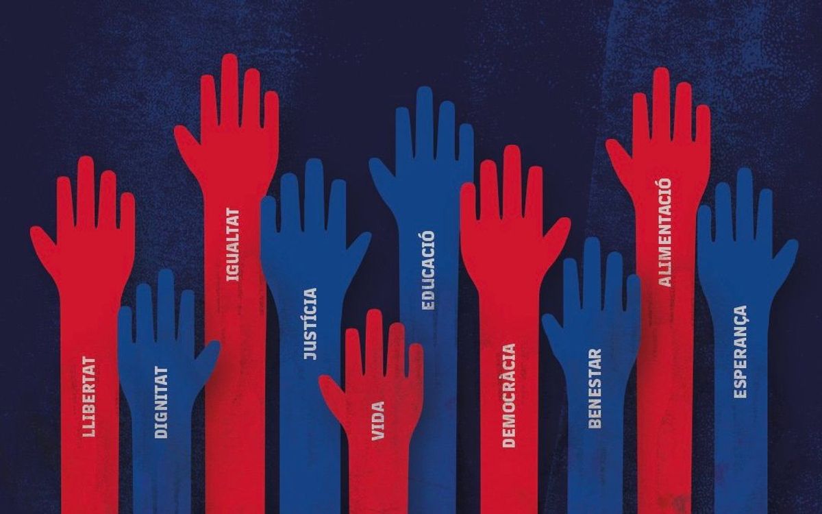 FC Barcelona shows solidarity with Human Rights Day